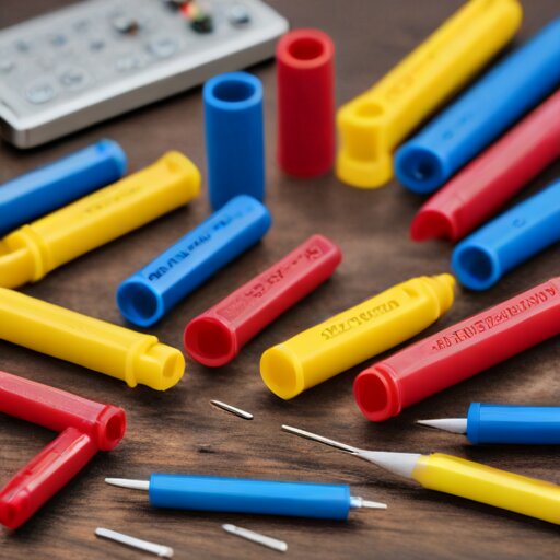 A dozen cheap plastic slide whistles next to jeweler's files and a spectrum analyzer app